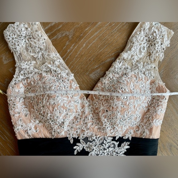 MAC DUGGAL Chiffon Embellished Formal Dress Sz 6 Evening Gown Prom Homecoming - Picture 13 of 16